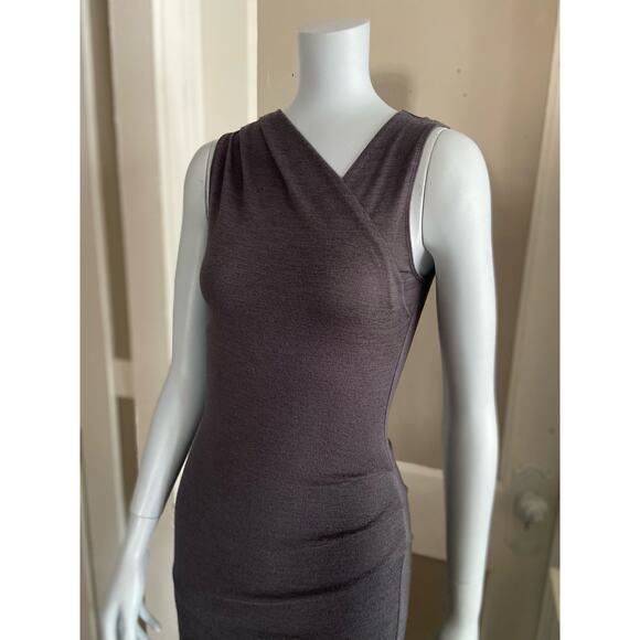 ARITZIA: WILFRED FREE Gray Knit Faux Wrap Dress sz XXS - Picture 2 of 11